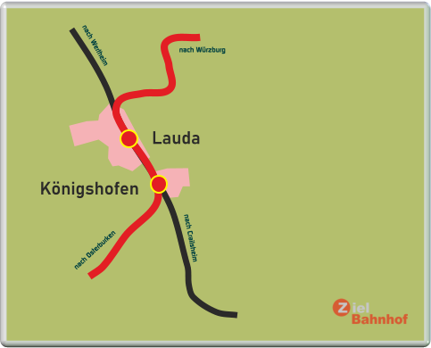 nach Würzburg nach Osterburken nach Wertheim nach Crailsheim Lauda Königshofen