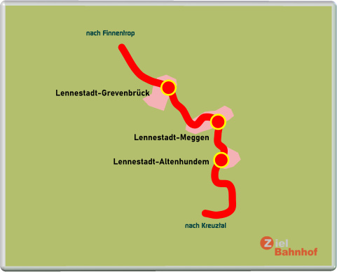 Lennestadt-Altenhundem nach Finnentrop nach Kreuztal Lennestadt-Meggen Lennestadt-Grevenbrück