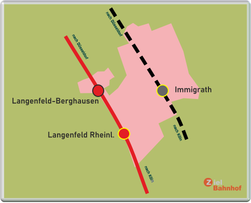 Immigrath Langenfeld Rheinl. Langenfeld-Berghausen nach Köln nach Köln nach Düsseldorf nach Düsseldorf